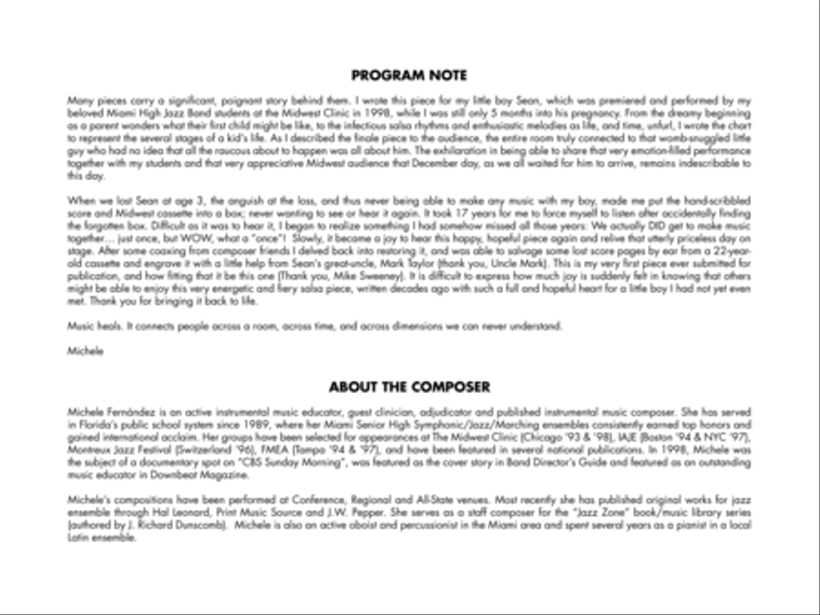 Ojítos (Little Eyes) - Conductor Score (Full Score) Jazz Ensemble scores gallery preview page 2