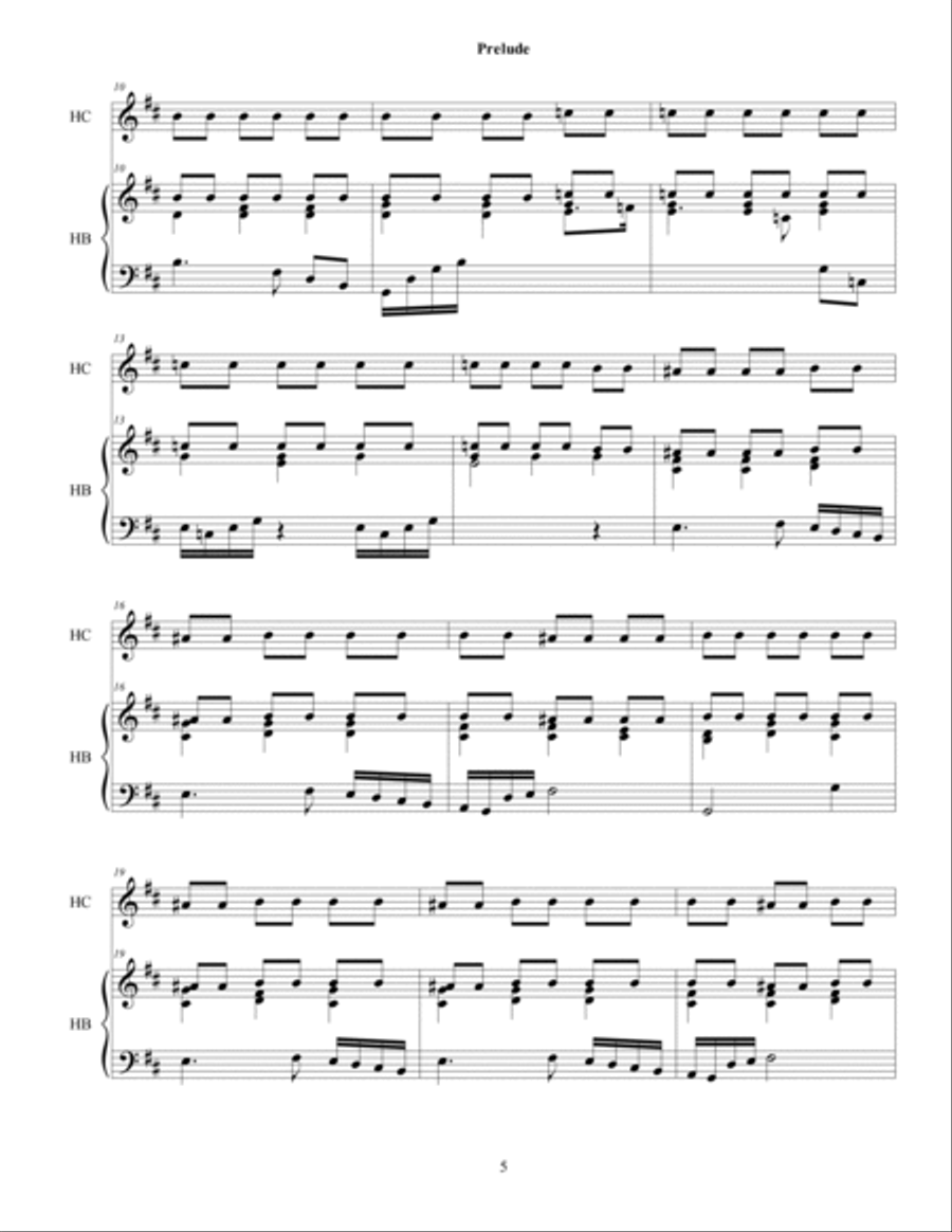 Twelve Famous Tunes for Handbell Choir (3 - 5 Octaves) 5-Octaves scores gallery preview page 6