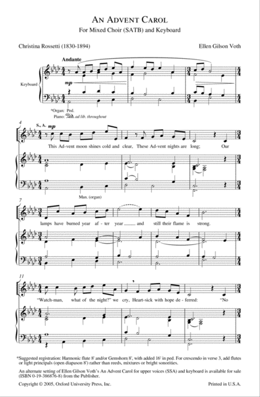 An Advent Carol An Advent Carol 4-Part scores gallery preview page 2