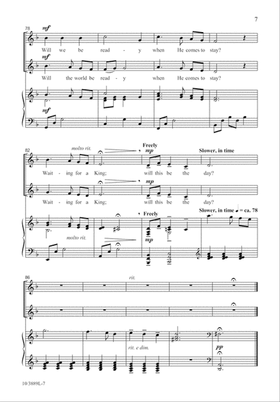 Waiting for a King Waiting for a King Unison Choir scores gallery preview page 7