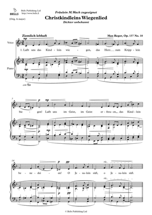 Christkindleins Wiegenlied, Op. 137 No. 10 (F Major)