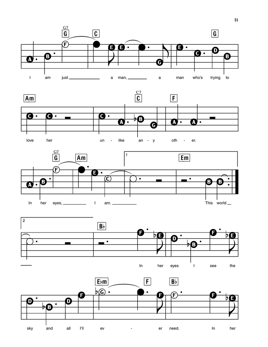 In Her Eyes Electronic Keyboard scores gallery preview page 3