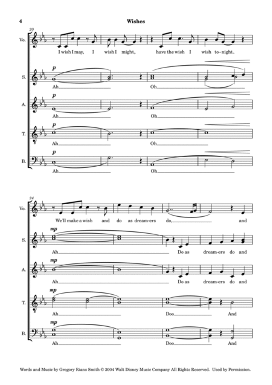 Wishes 4-Part scores gallery preview page 4