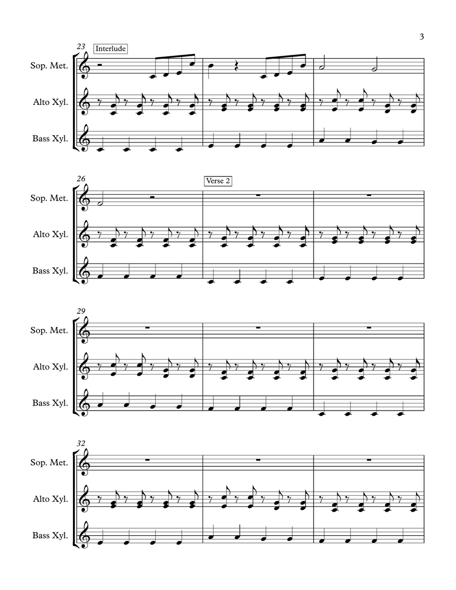 Count On Me Percussion scores gallery preview page 3