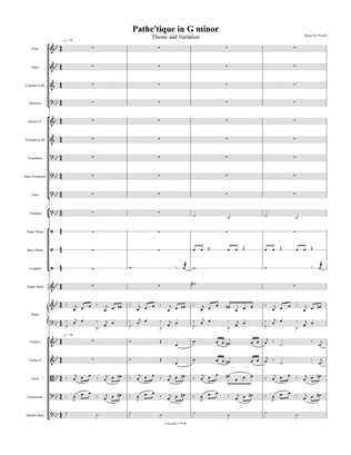 Pathe'tique in G minor - Score Only