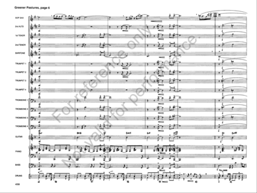 Greener Pastures Greener Pastures Jazz Ensemble scores gallery preview page 7