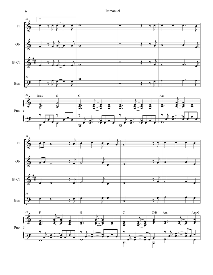 Immanuel Woodwind Quartet scores gallery preview page 6
