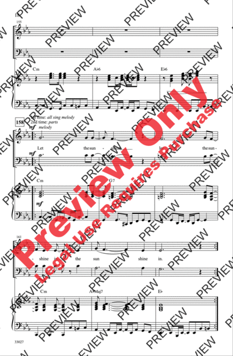 Hair: A Choral Medley 3-Part scores gallery preview page 18