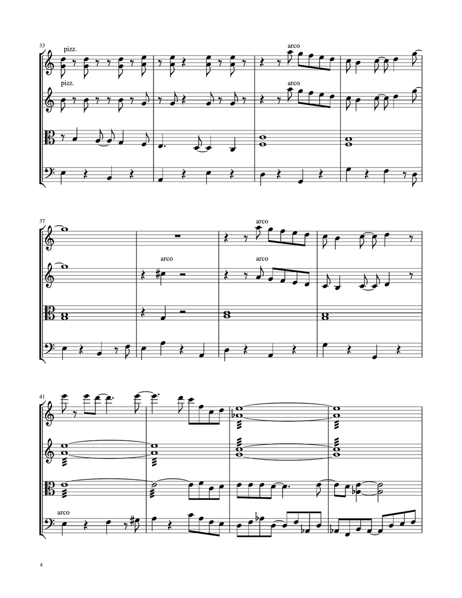 Quiet Nights Of Quiet Stars (Corcovado) String Quartet scores gallery preview page 5