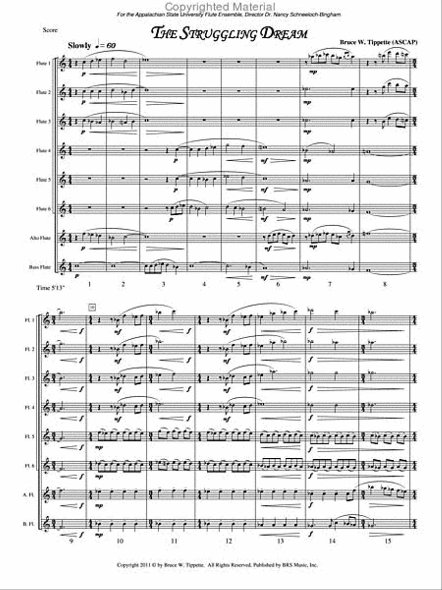The Struggling Dream The Struggling Dream Flute Choir scores gallery preview page 2