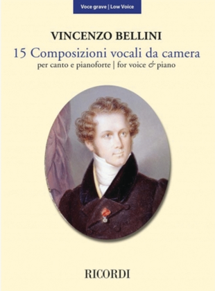 Book cover for 15 Composizioni Vocali da Camera – Low Voice