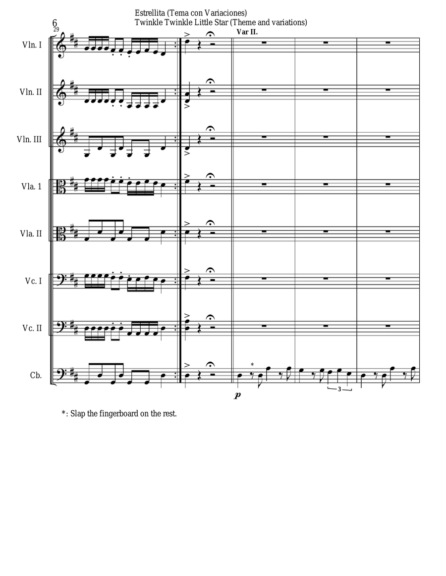 Twinkle Twinkle Little Star (Theme and Variations) For String Orchestra String Orchestra scores gallery preview page 6
