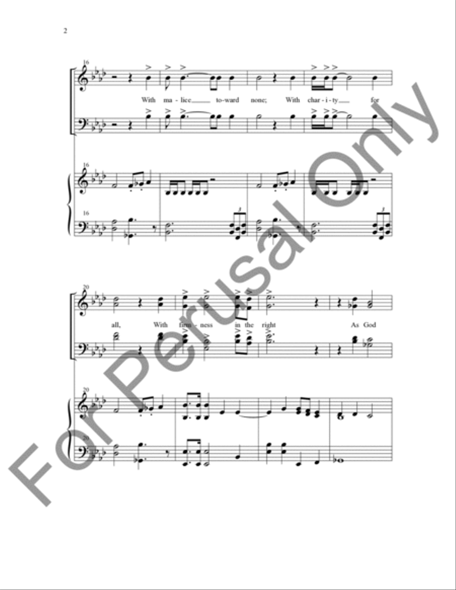 A Just And Lasting Peace (Choral Score) 4-Part scores gallery preview page 3