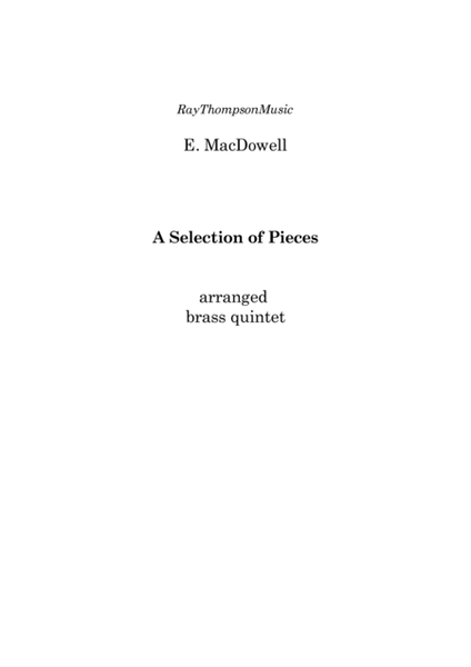 MacDowell: A Selection of Pieces for Brass Quintet image number null