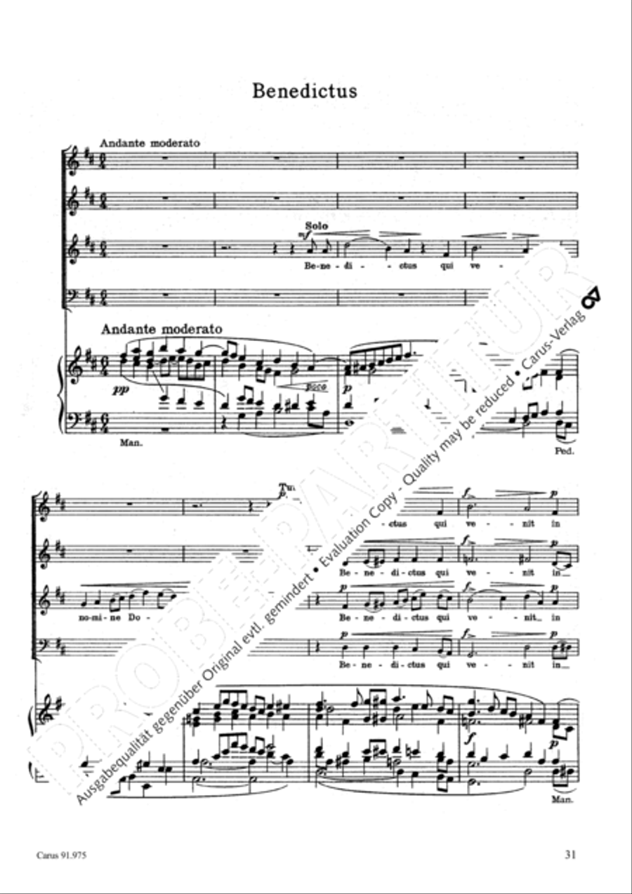 Missa pro pace 4-Part scores gallery preview page 34