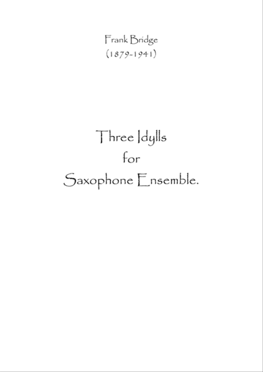 Three Idylls Woodwind Ensemble scores gallery preview page 1