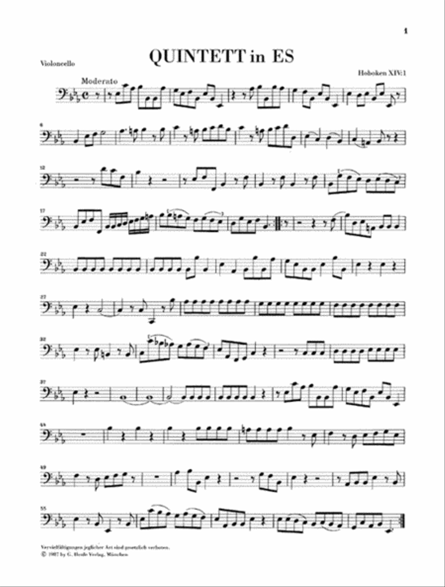 Quintet E Flat Major Hob.XIV:1 Horn scores gallery preview page 4