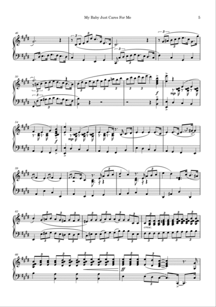 My Baby Just Cares For Me 4-Part scores gallery preview page 5