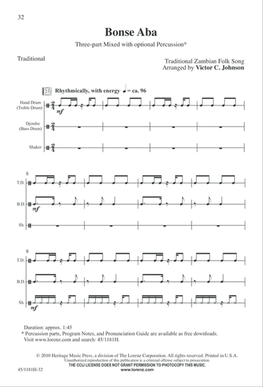 Contemporary Choral Classics 3-Part scores gallery preview page 32