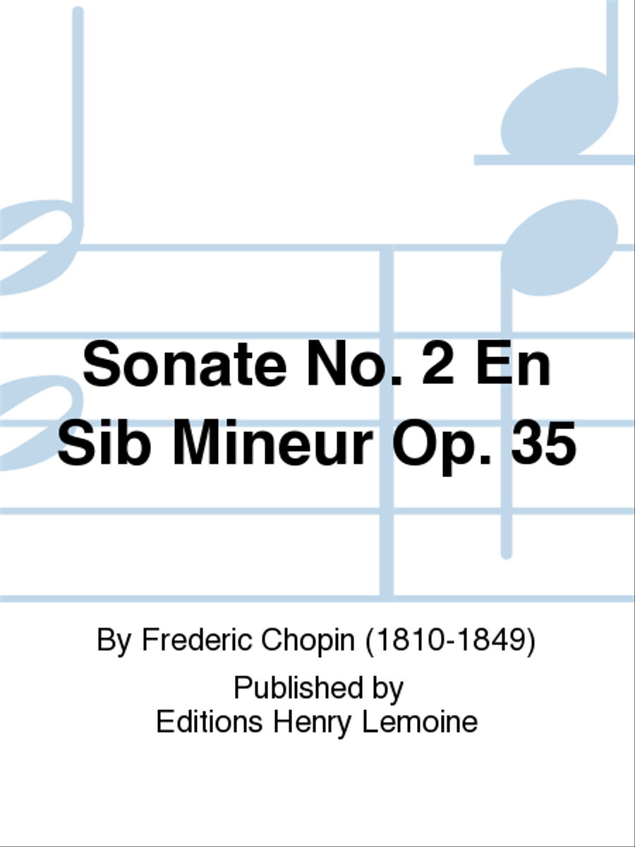 Sonate No. 2 Op. 35 en Sib min. Piano Solo scores gallery preview page 1