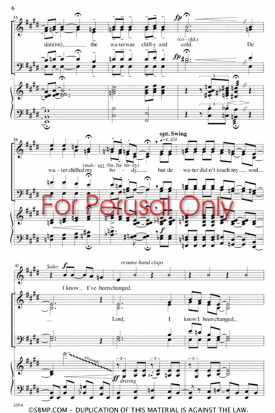 Lord, I Know I Been Changed - SATB Octavo 4-Part scores gallery preview page 6
