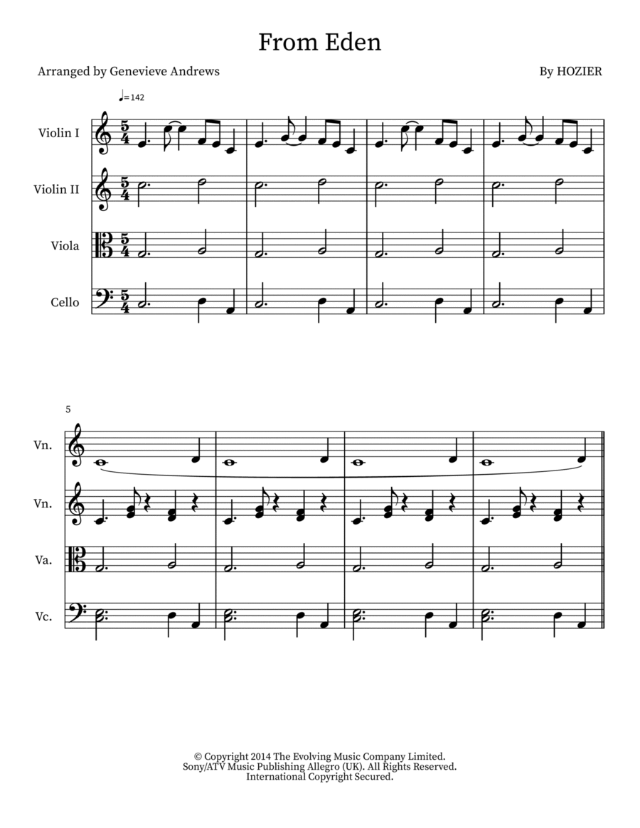 From Eden String Trio scores gallery preview page 1