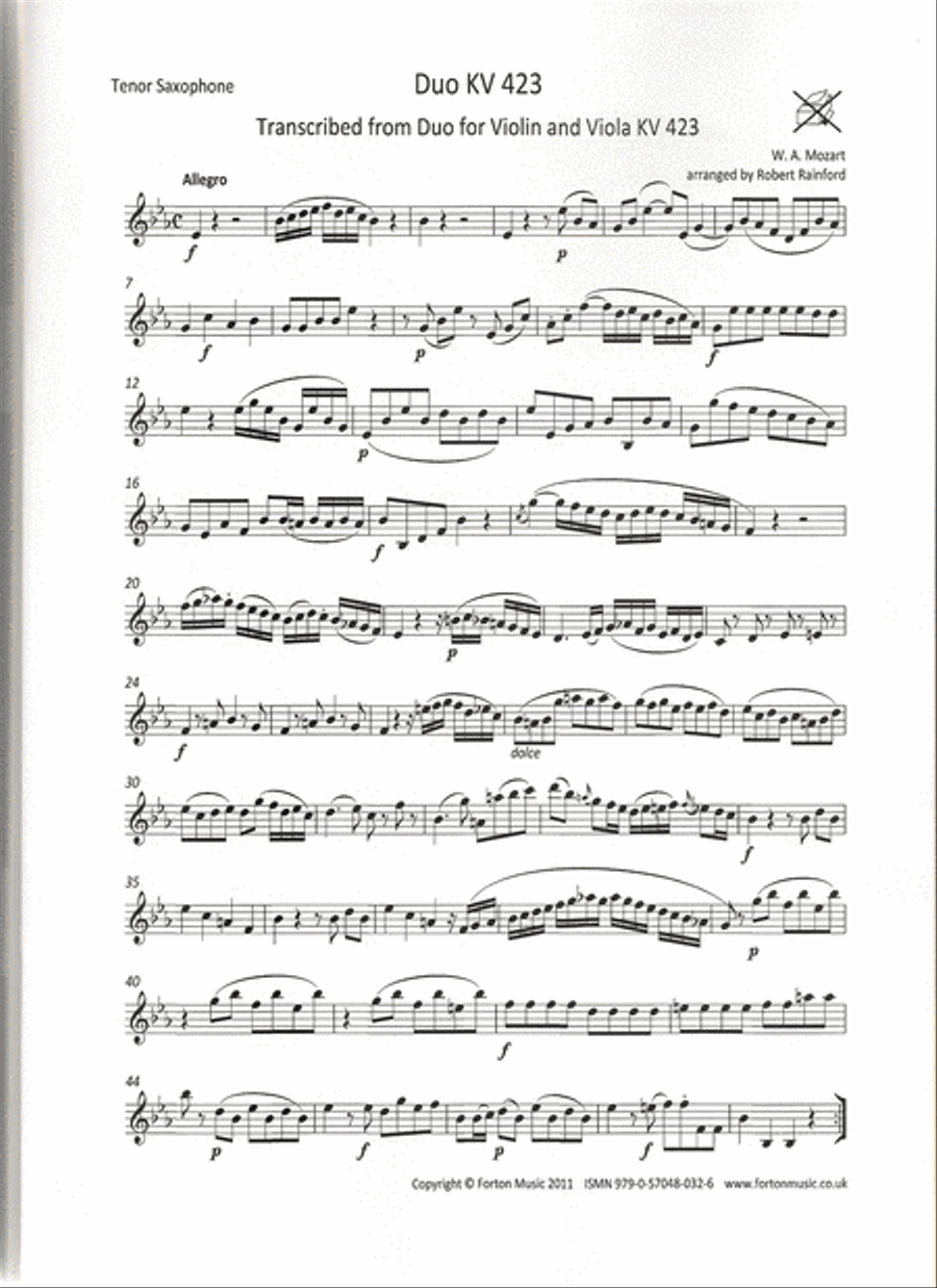 Duo KV423 Woodwind Duet scores gallery preview page 4
