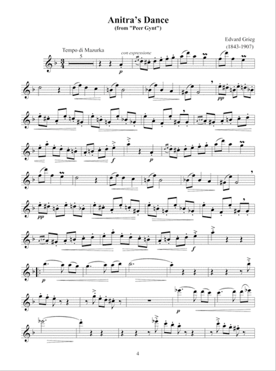 Solo Pieces for the Advanced Treble/Alto Recorder Alto Recorder scores gallery preview page 5
