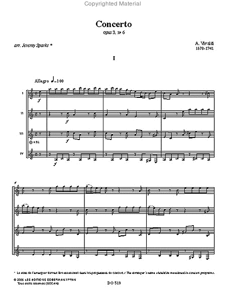 Concerto op. 3, no. 6