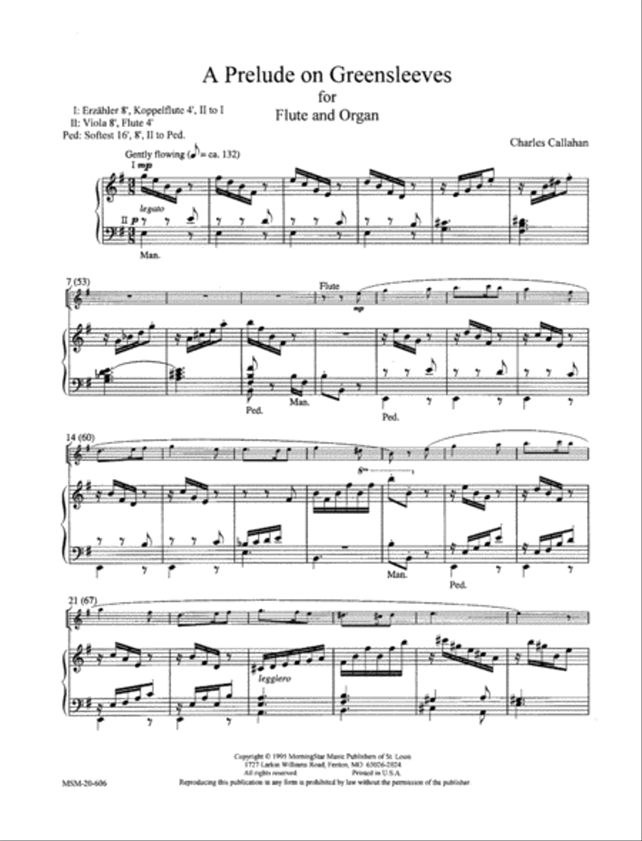 Preludes for Flute and Organ Flute Solo scores gallery preview page 4