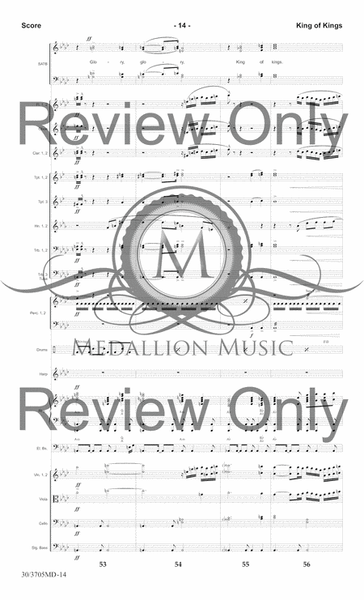 King of Kings - Orchestral Score and CD with Printable Parts