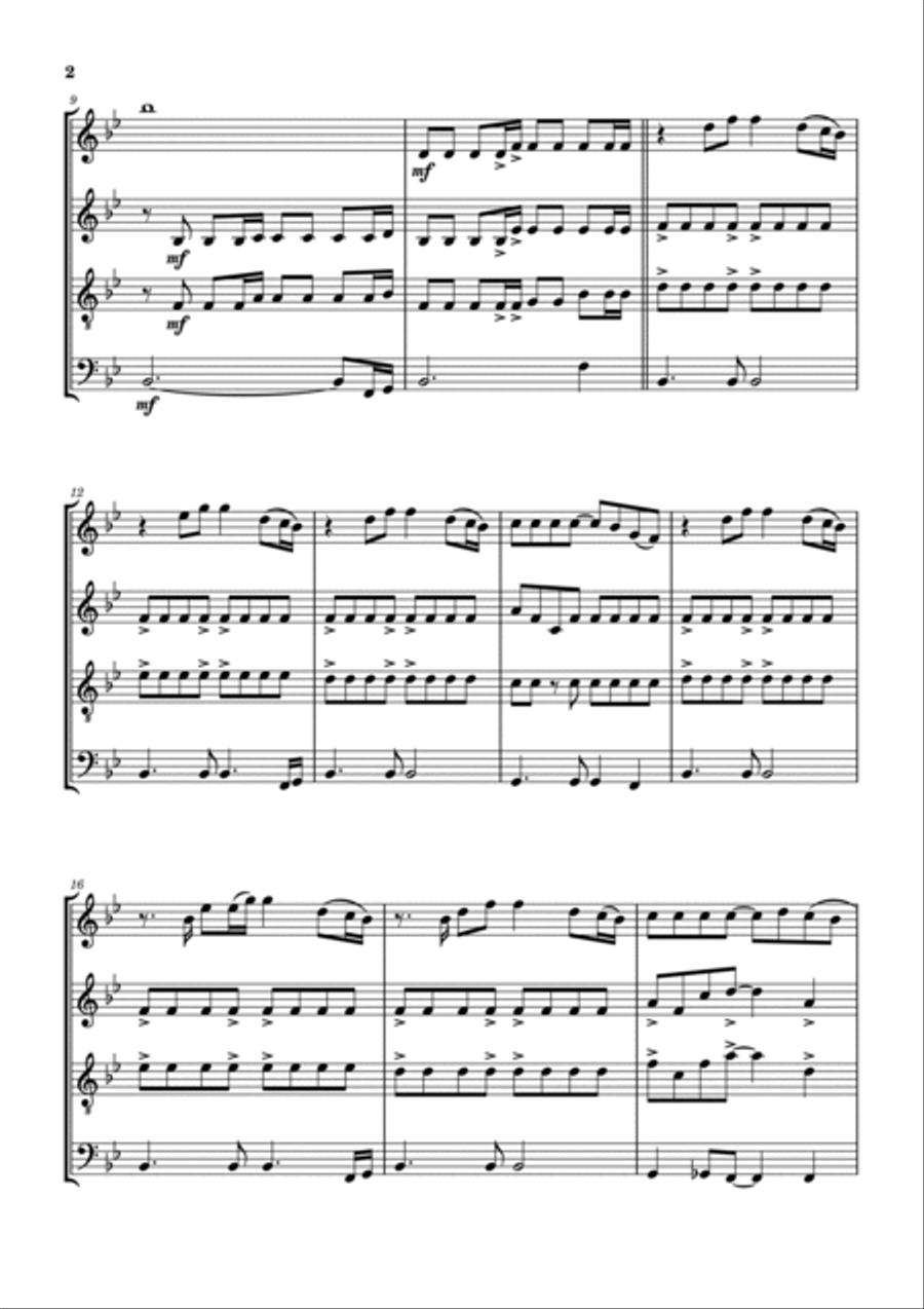 Wait For Me Wait For Me Saxophone Quartet scores gallery preview page 3