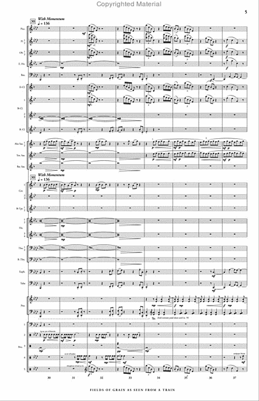 Fields of Grain as Seen from a Train Concert Band scores gallery preview page 6