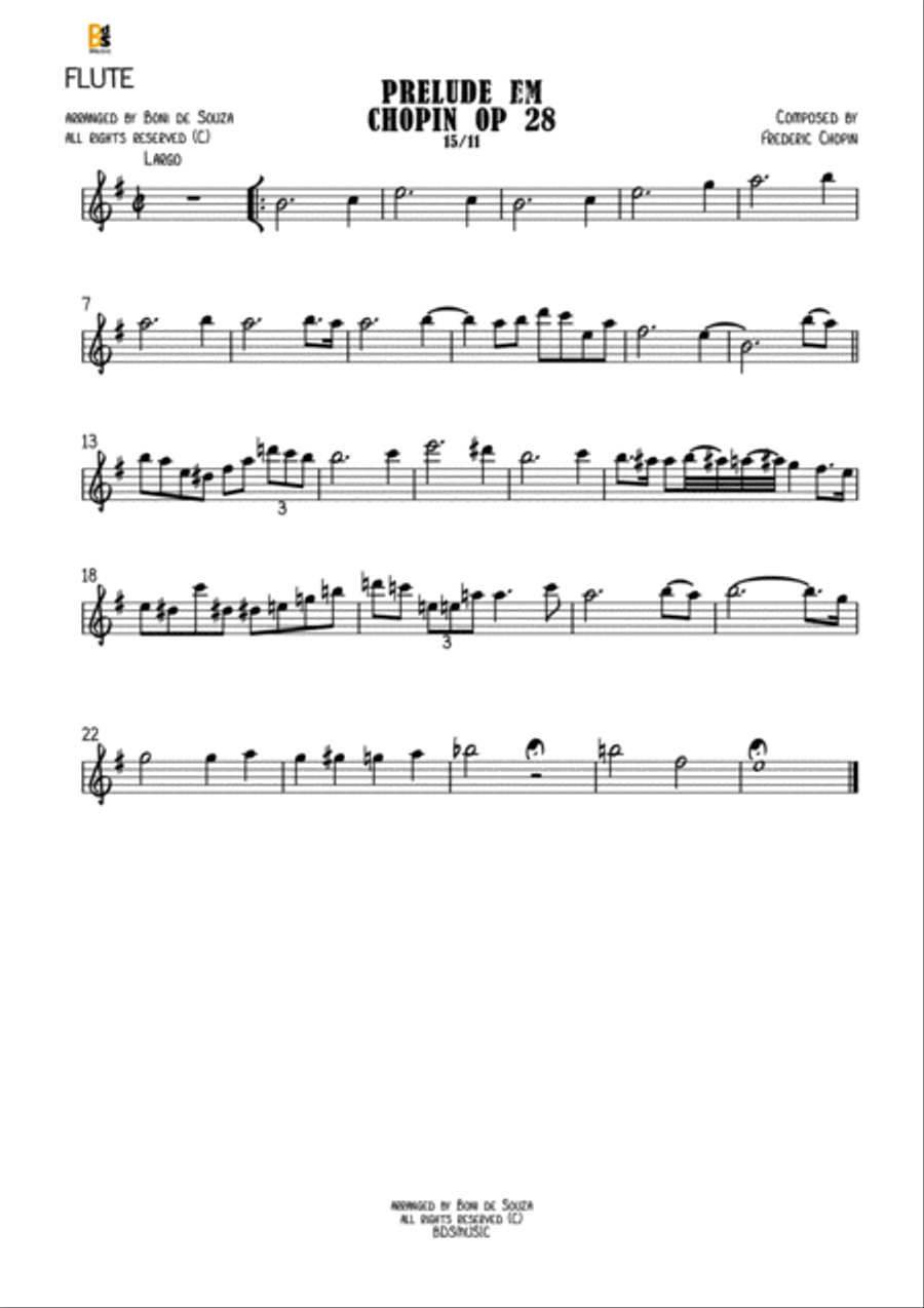 Prelude in Em opus 28 Chopin image number null