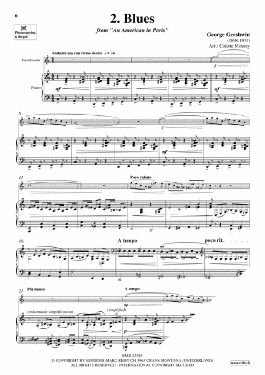 Gershwin 20 Greatest Hits Tenor Recorder scores gallery preview page 4