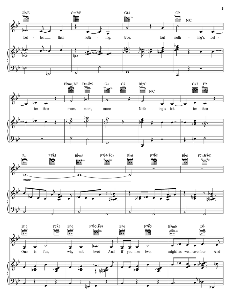 More More Piano, Vocal, Guitar scores gallery preview page 5