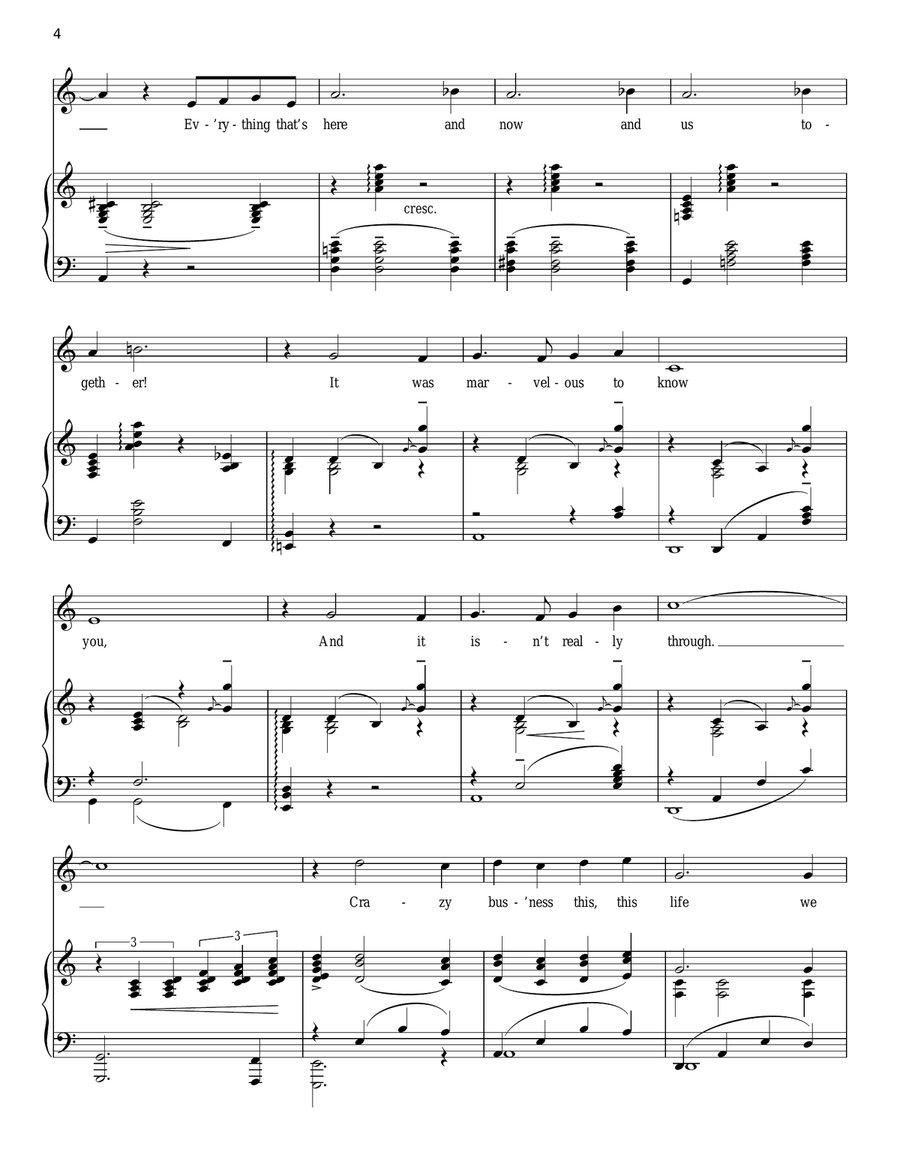 With So Little To Be Sure Of Piano, Vocal scores gallery preview page 4