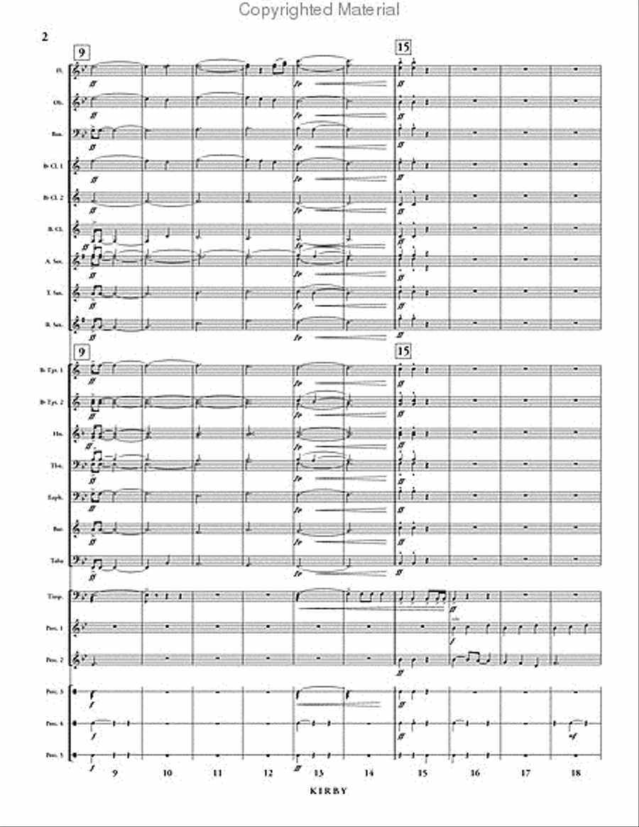 Kirby Concert Band scores gallery preview page 3