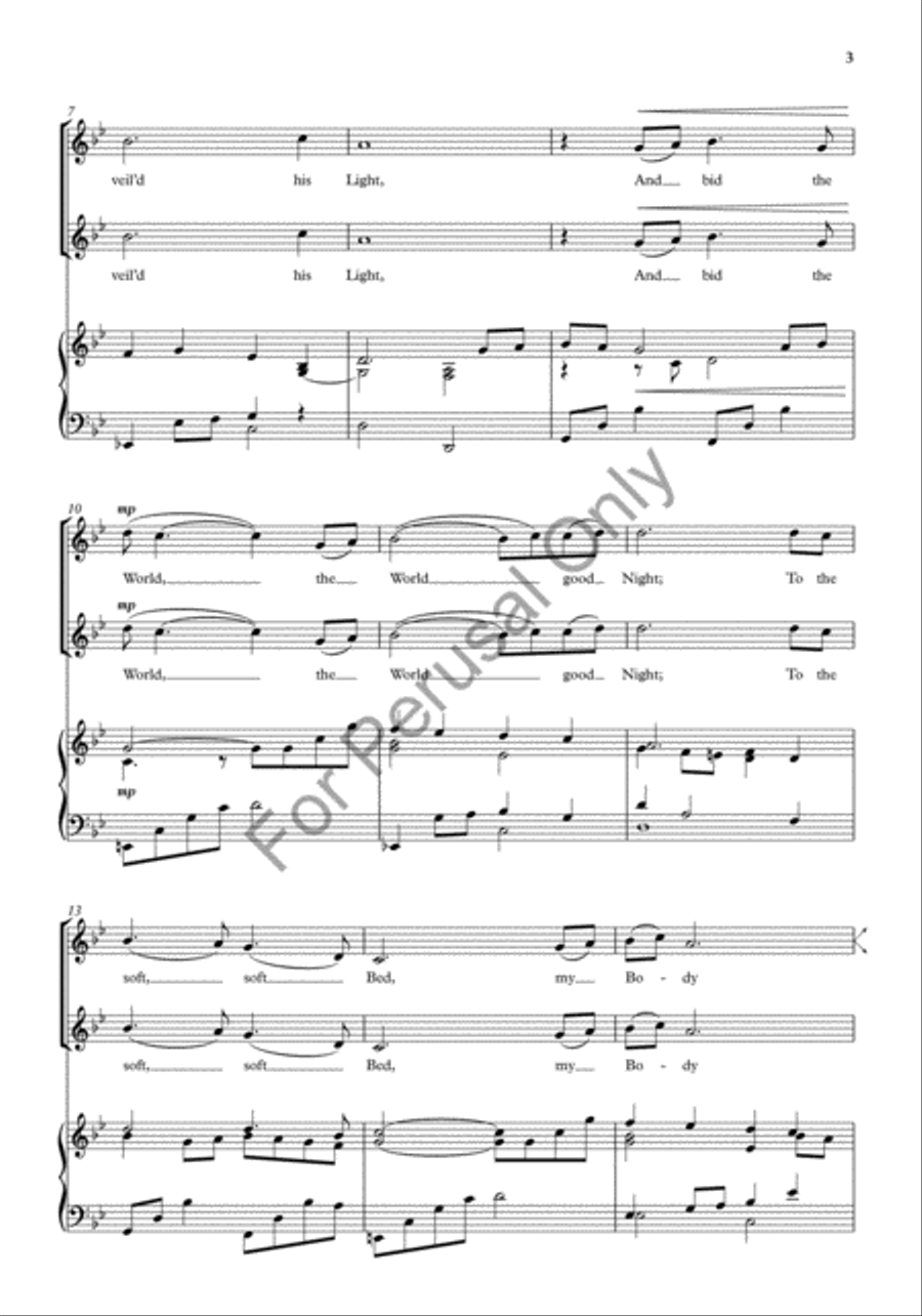 Evening Hymn SSAA scores gallery preview page 3