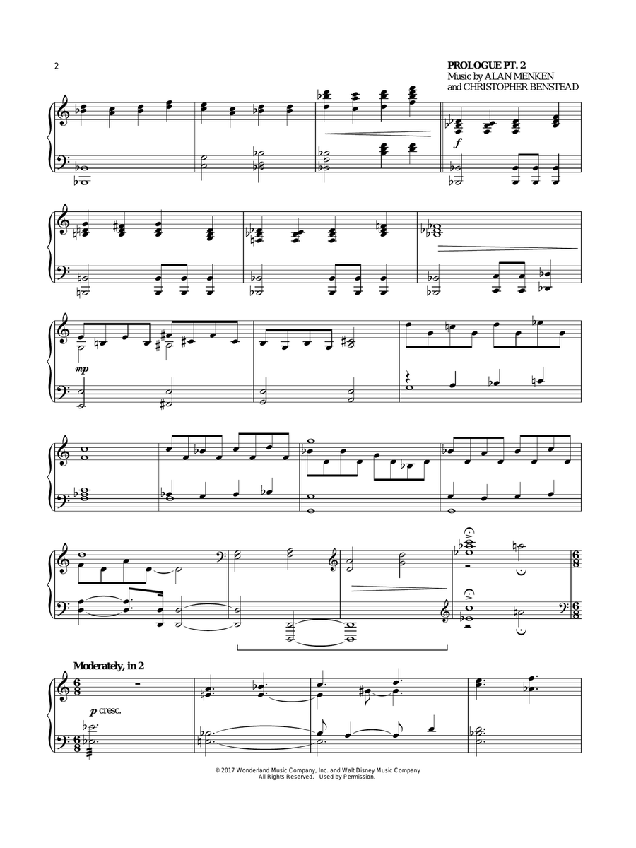 Main Title: Prologue Piano Solo scores gallery preview page 2