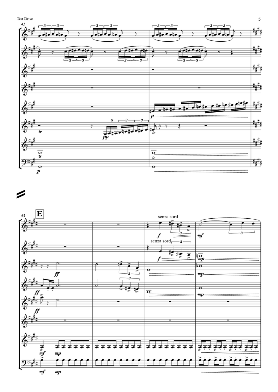 Test Drive Brass Ensemble scores gallery preview page 5