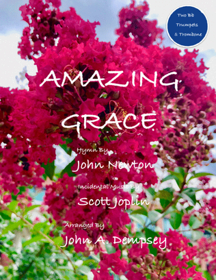 Book cover for Amazing Grace / The Entertainer (Brass Trio): Two Trumpets and Trombone