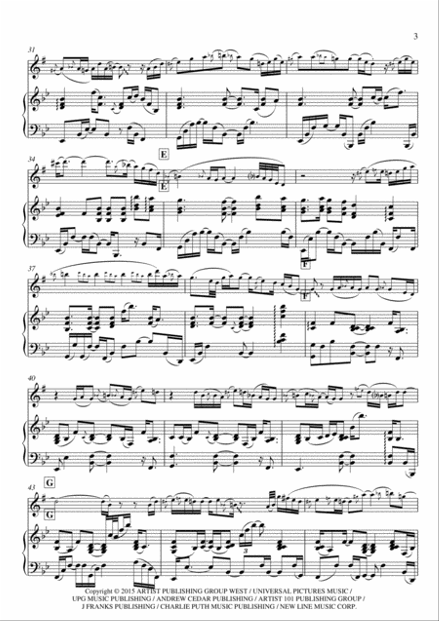 See You Again Alto Saxophone scores gallery preview page 4