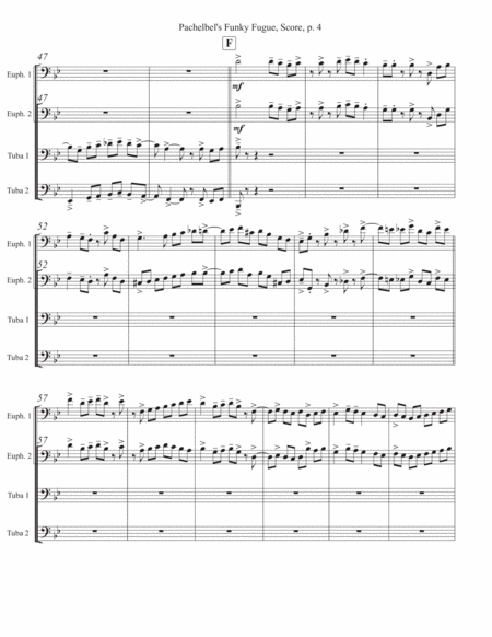 Pachelbel's Funky Fugue for Tuba/Euphonium Quartet image number null