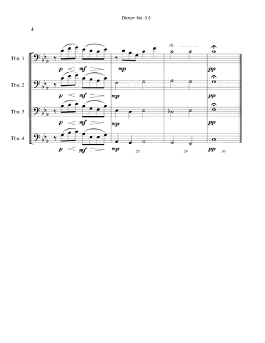 Dictum No. 3 Dictum No. 3 Brass Ensemble scores gallery preview page 4