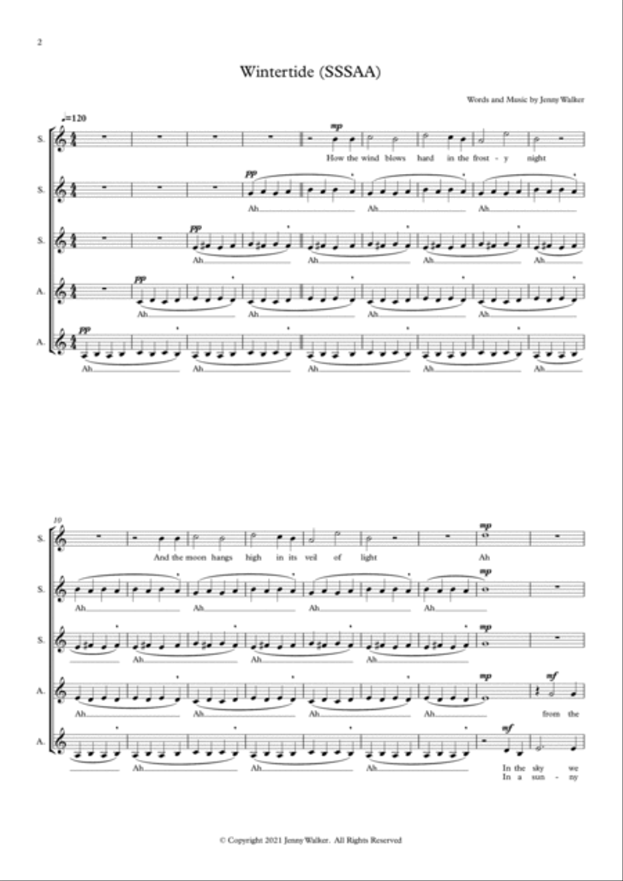 Wintertide (acapella, sssaa) SSAA scores gallery preview page 2