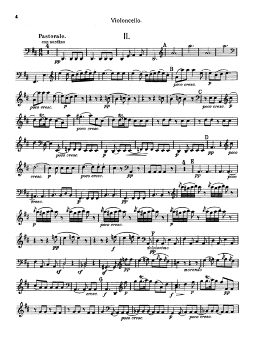 Boccherini: First Quintet in D Major, for Two Violins, Viola, Cello and Guitar Viola scores gallery preview page 4