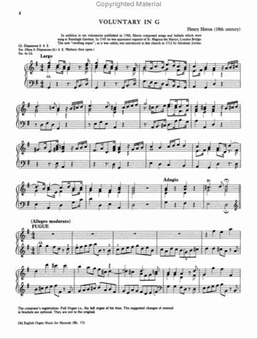Old English Organ Music for Manuals - Book 6 Organ Solo scores gallery preview page 3