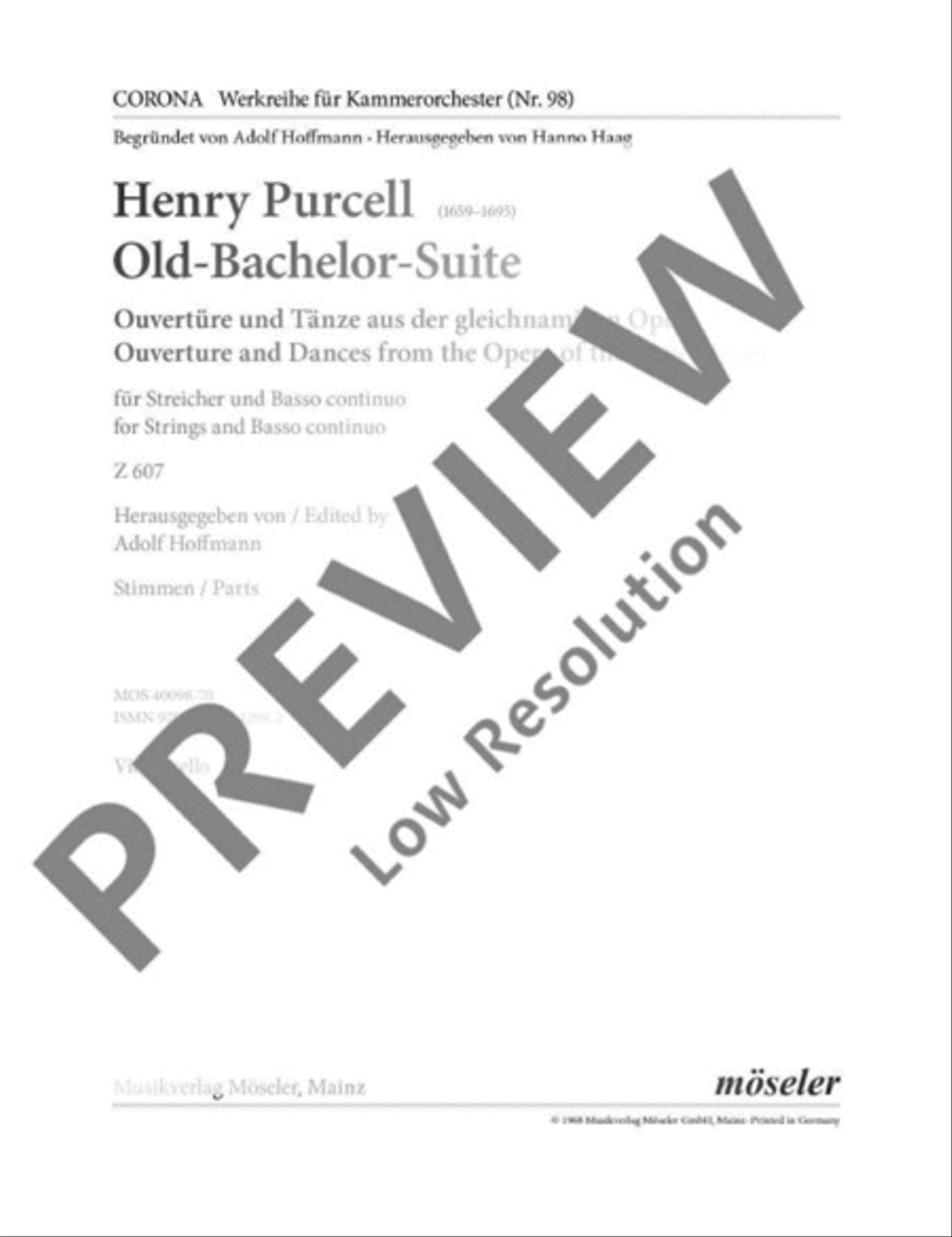 Old-Bachelor-Suite Chamber Orchestra scores gallery preview page 15