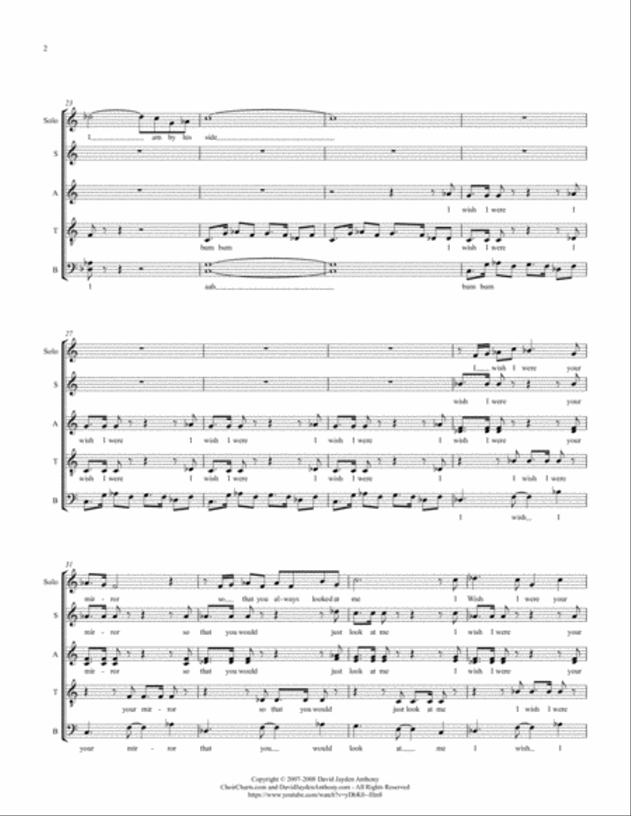 I Wish - Egyptian Love Song Choir scores gallery preview page 2